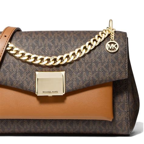 michael michael kors lita medium two tone logo crossbody bag|Michael Kors lita crossbody bag.